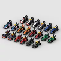 MOC строительные блоки совместимы с Lego 142284 мини-гоночный автомобиль F1 набор игрушек подарочная модель украшения