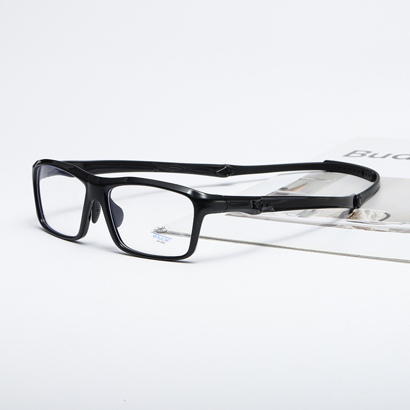 2022 new style can be stored hanging neck glasses fashion sports anti-blue TR90 flat mirror wholesale
