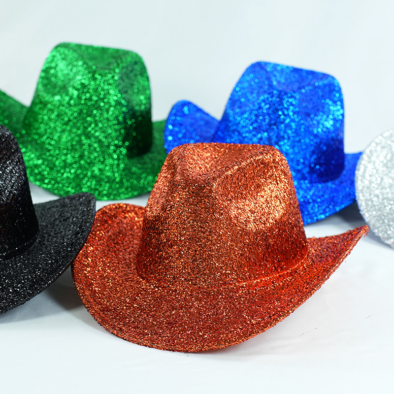 Europa y los Estados Unidos multicolor sombrero de vaquero occidental extranjero espectáculo de escenario cool festival de sombrero de jazz