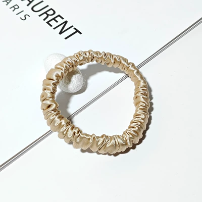 Silk Scrunchie, Saç üçün rezinlər - 30mm-1cm-hair-tie-apricot-color