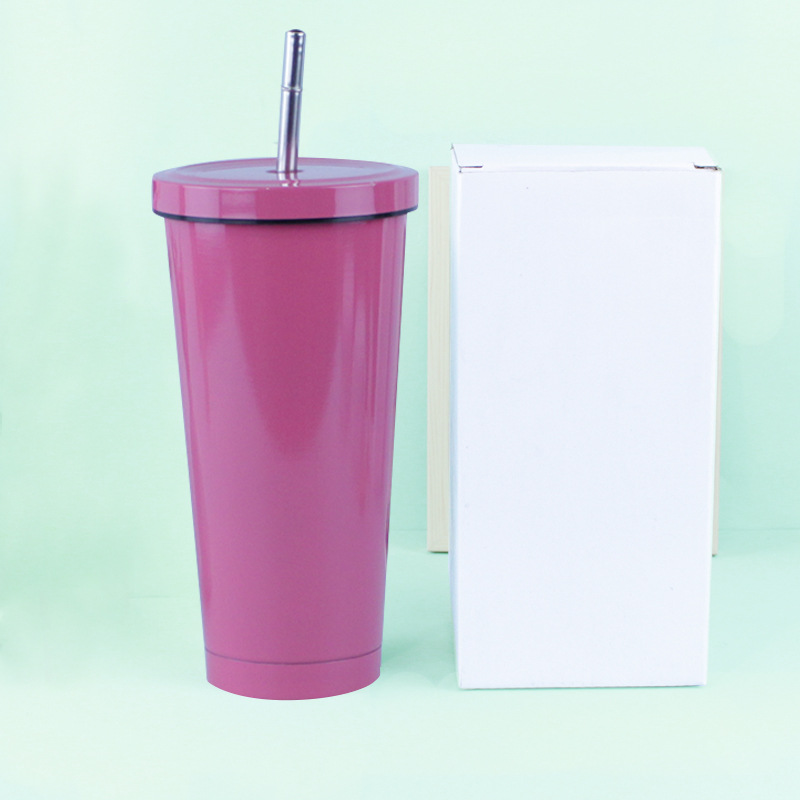 El comercio exterior de acero inoxidable 304 taza de paja transfronteriza de gran capacidad de vacío taza de café portátil taza de vacío del coche regalo