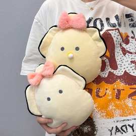 厂家新款批发可爱蝴蝶结生蚝抱枕毛绒玩具公仔贝壳类牡蛎玩偶布娃