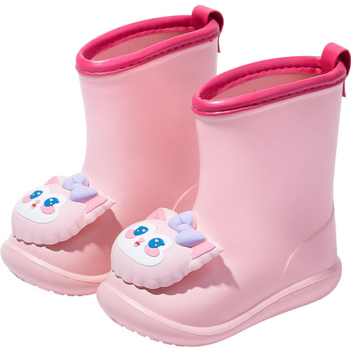 小鹿米利新款雨鞋 可爱卡通耐磨软底宝宝水鞋幼儿园防水儿童水鞋