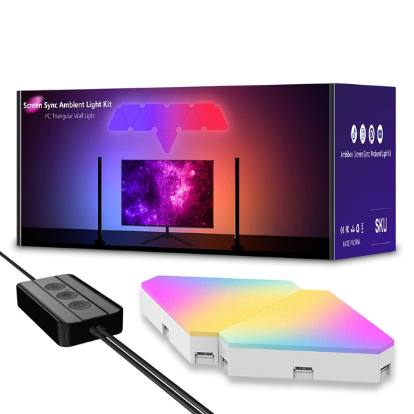 Computer version screen light synchronization light strip + odd light board 6PCS (color box packaging)