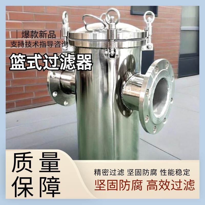 不锈钢高压管蓝式过滤器直通式污水管道除污器天然气管道毛发收集