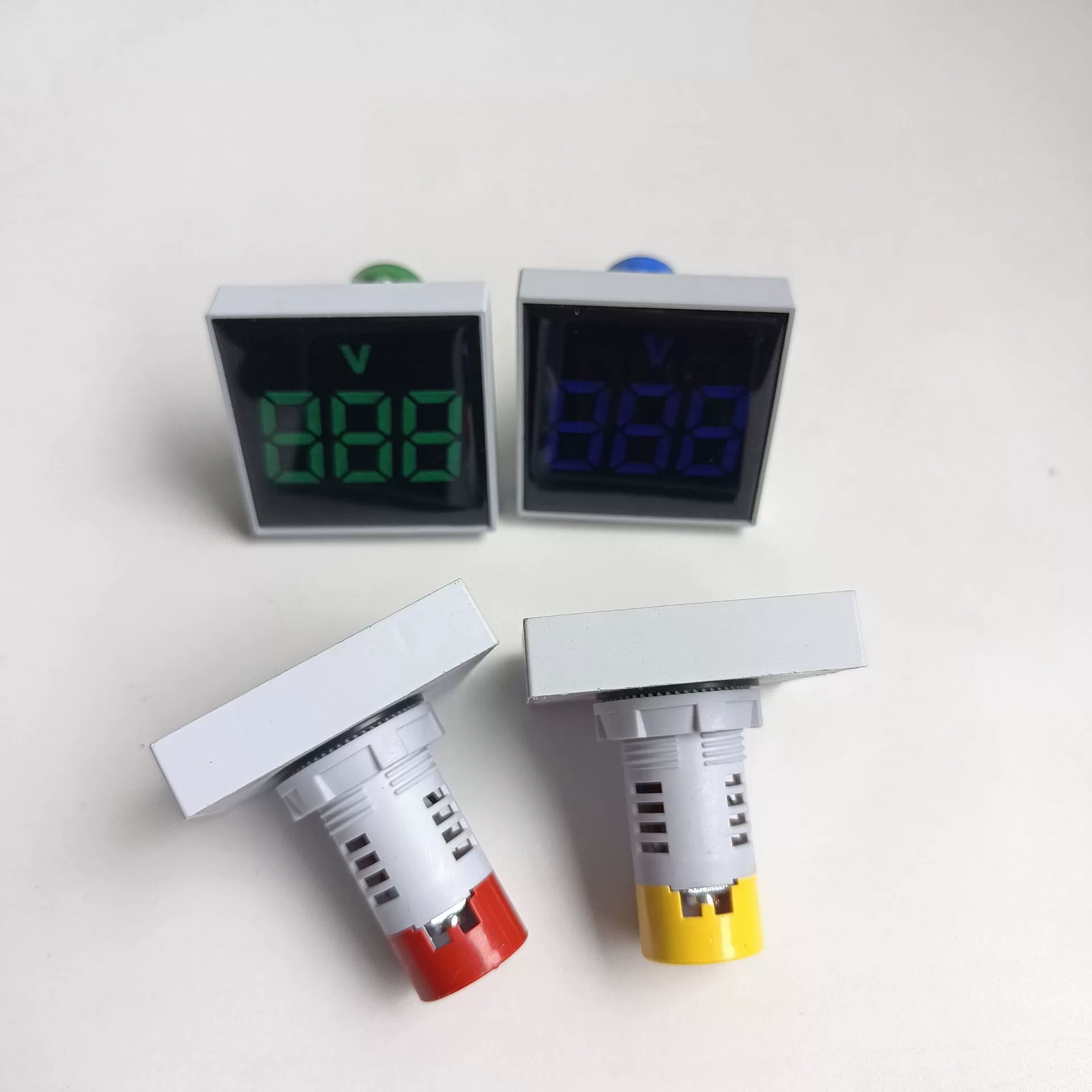 Квадратный цифровой дисплей переменного тока 60-500 В 20 мм монтажное отверстие вольтметра световая сигнальная лампа AD112-50FSV
