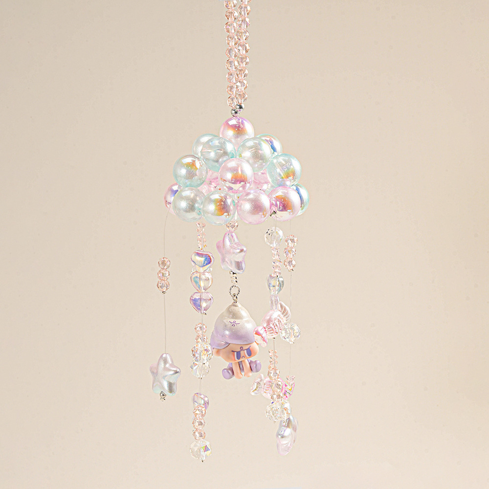 Haijia 20 esmaltes de azúcar chapados en color color mágico a través de agujeros de caramelo cadena de teléfono móvil con cuentas material de bricolaje llavero colgante de coche cuentas