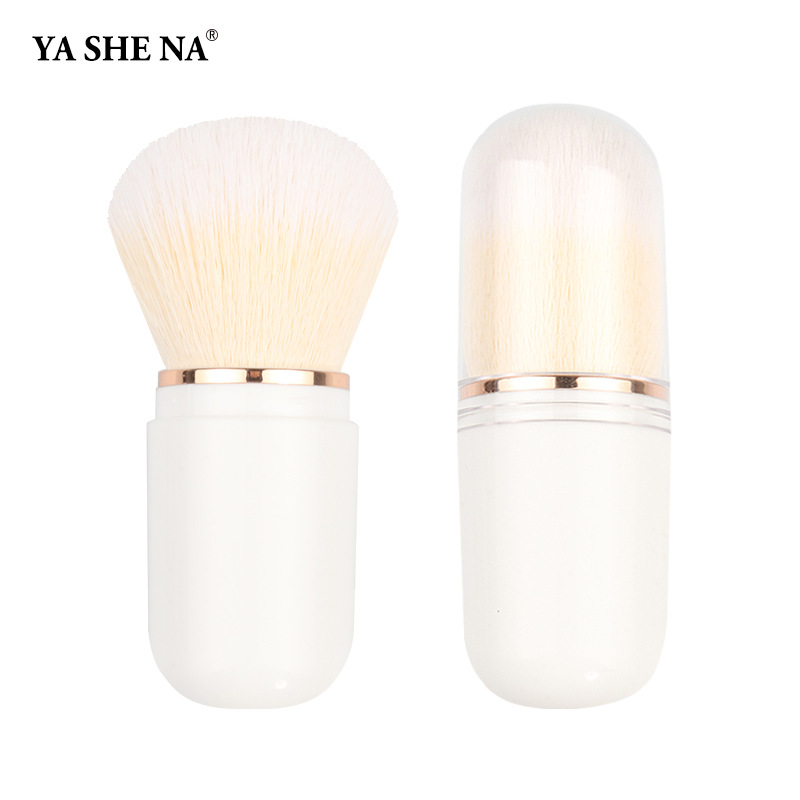 Yasna nuevo de una sola cabeza portátil retráctil cepillo de maquillaje cepillo de rubor cepillo de miel cepillo suelto belleza maquillaje herramientas de maquillaje