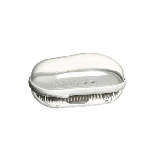 Double-layer soap box clothes brush drain with lid creative light luxury soap box travel portable student dormitory home large size