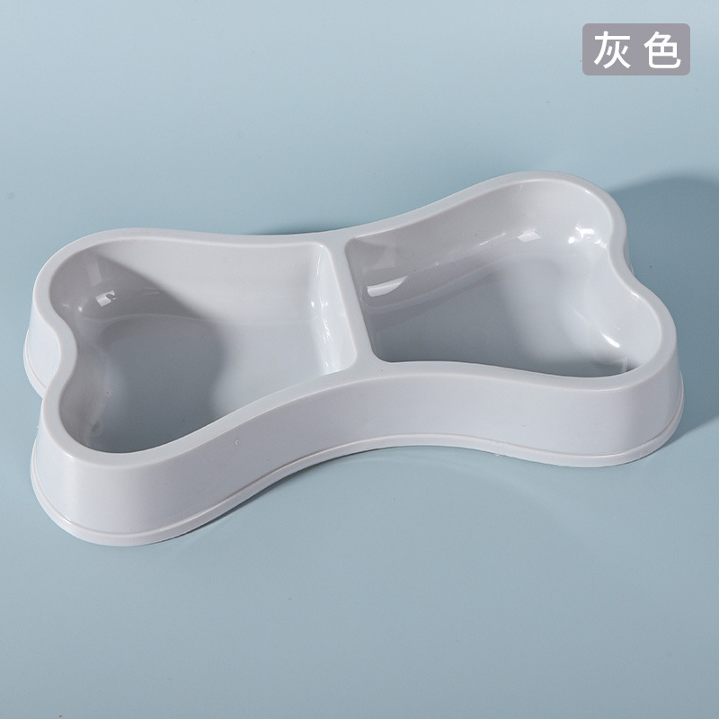 INS fábrica oferta especial al por mayor perro forma de hueso mascota doble tazón macaron forma de hueso perro doble tazón Pet Bowl
