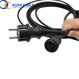 European Standard THree-plug to Connector H07RN-F 3*1.5 Solar PHotovoltaic Micro Inverter Dedicated Cable