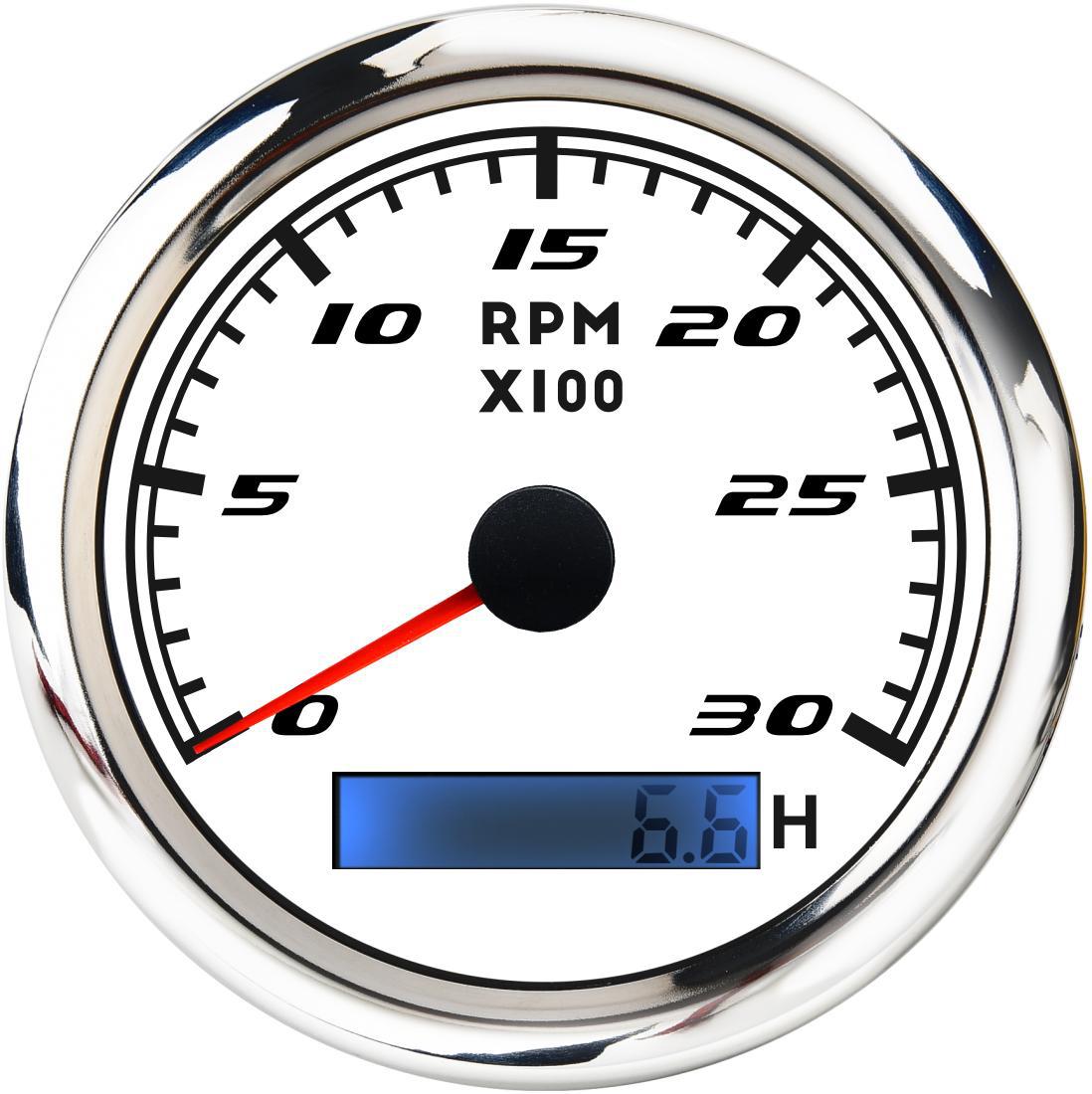 85mm tachometer 12V24V universal model for truck modification, adjustable motorcycle engine tachometer