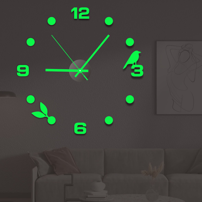 DIY transfronterizo creativo etiqueta de la pared Reloj de pared sala de estar creativo acrílico mudo tridimensional simple al por mayor reloj de pared decorativo