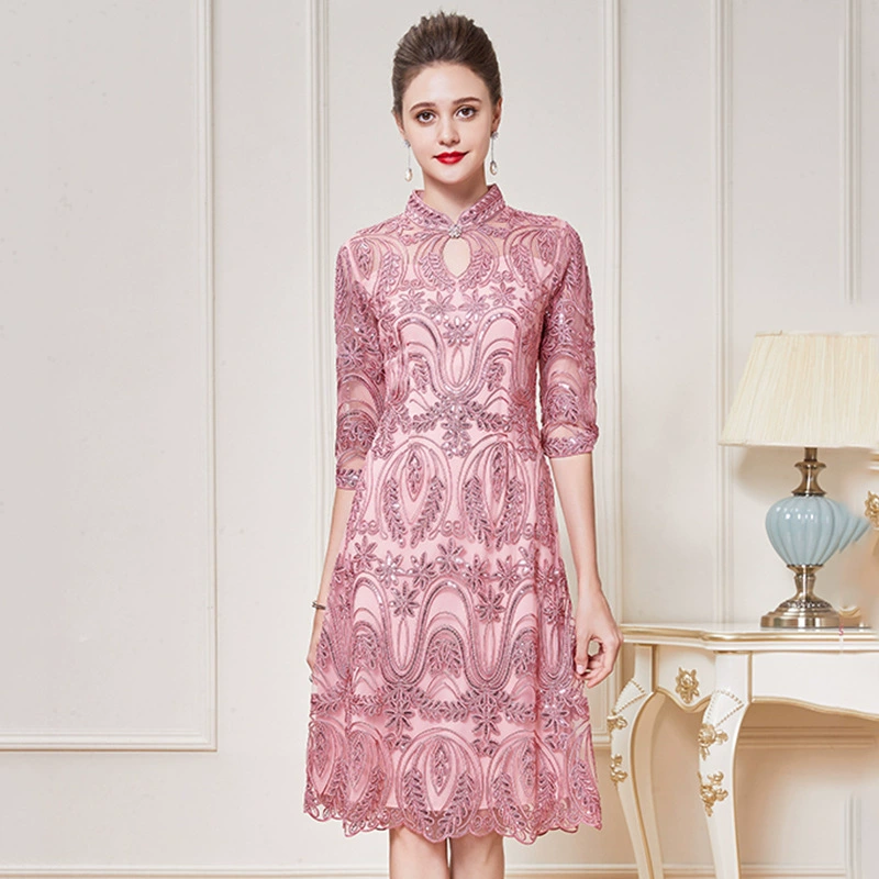 2022 Свадебное платье для участия в осеннем банкете Красное платье большого размера