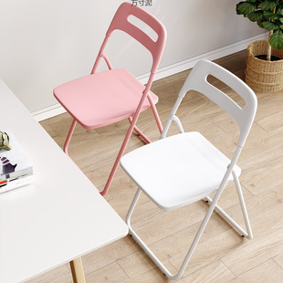 Folding Chair Stool Backrest Plastic Portable Simple Dormitory Computer Office Home Outdoor Adult Dining Chair Wholesale