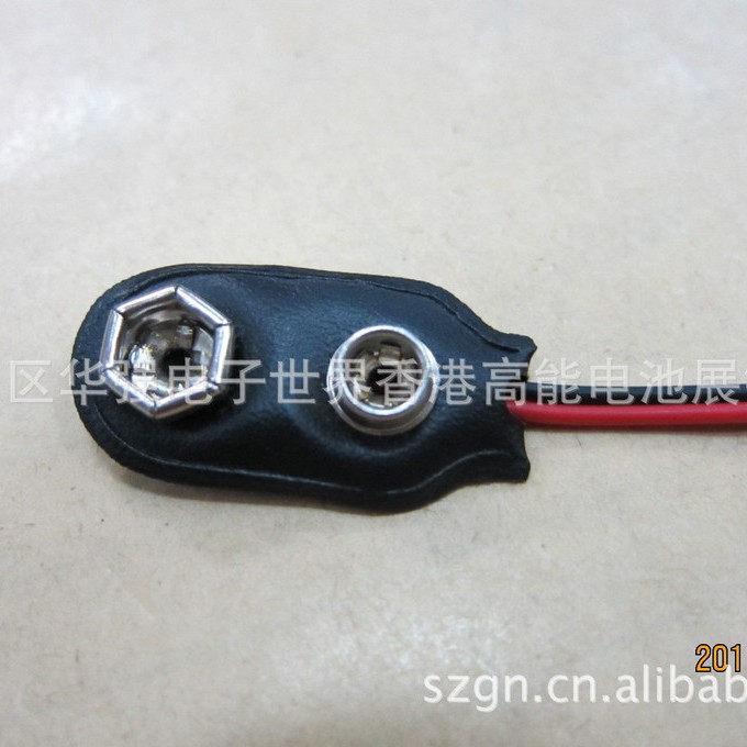 供应9v电池扣（一字软皮），电池连接线端子，9V线扣安全稳定