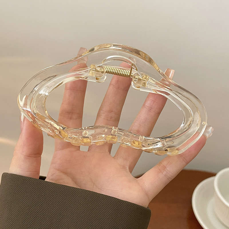 Gran clip de tiburón esmerilado acrílico simple horquilla tocado volumen gran horquilla de alto grado accesorios para el cabello al por mayor