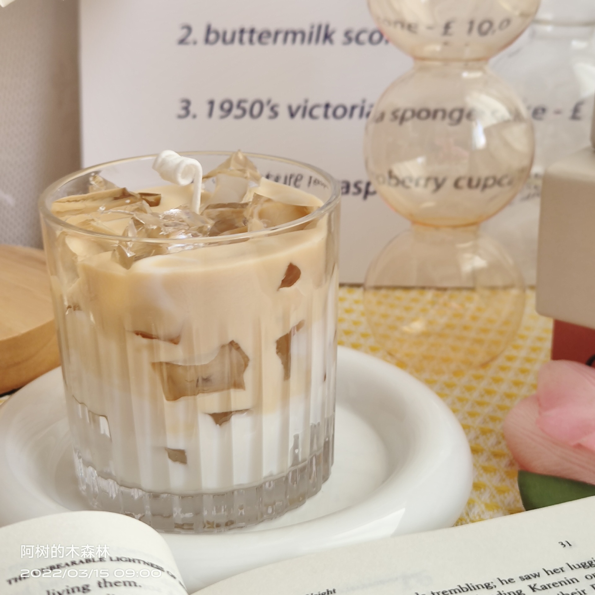 Cappuccino Ice Latte Coffee Mug Scented Candle Gift Set Birthday Gift Bedroom Decor Photo Prop