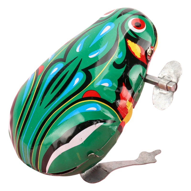 Игрушка-обмотка Железная лягушка Классическая ностальгическая верхняя цепь Железная мышь Инерционная детская маленькая игрушка