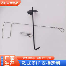 钢丝固定地桩温室大棚配件免打孔跨境定制螺旋地钩拉杆飞机地锚