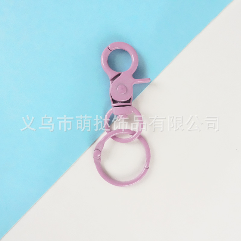 彩色金属手工烤漆钳扣钥匙扣卡圈钥匙圈diy玩具饰品首饰配件|undefined