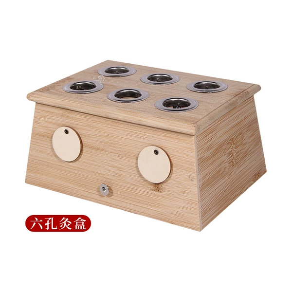 Six -hole bamboo moxibustion box