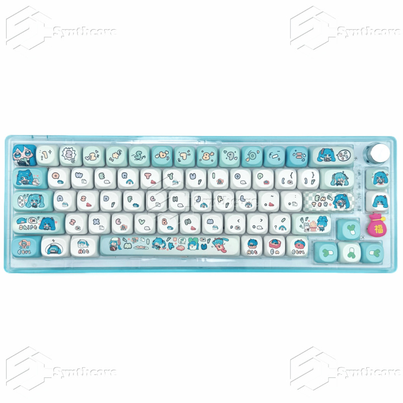 Hatsune Miku Pbt Material Moa Supports Wooting Ez63Made68 Hero68Nd63 Night Demon Keycaps