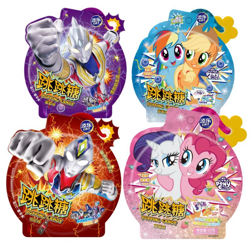 Tianle Cartoon King My Little Pony Popping Candy 22 г Ultraman Popping Candy Ностальгические детские закуски интернет-знаменитостей оптом