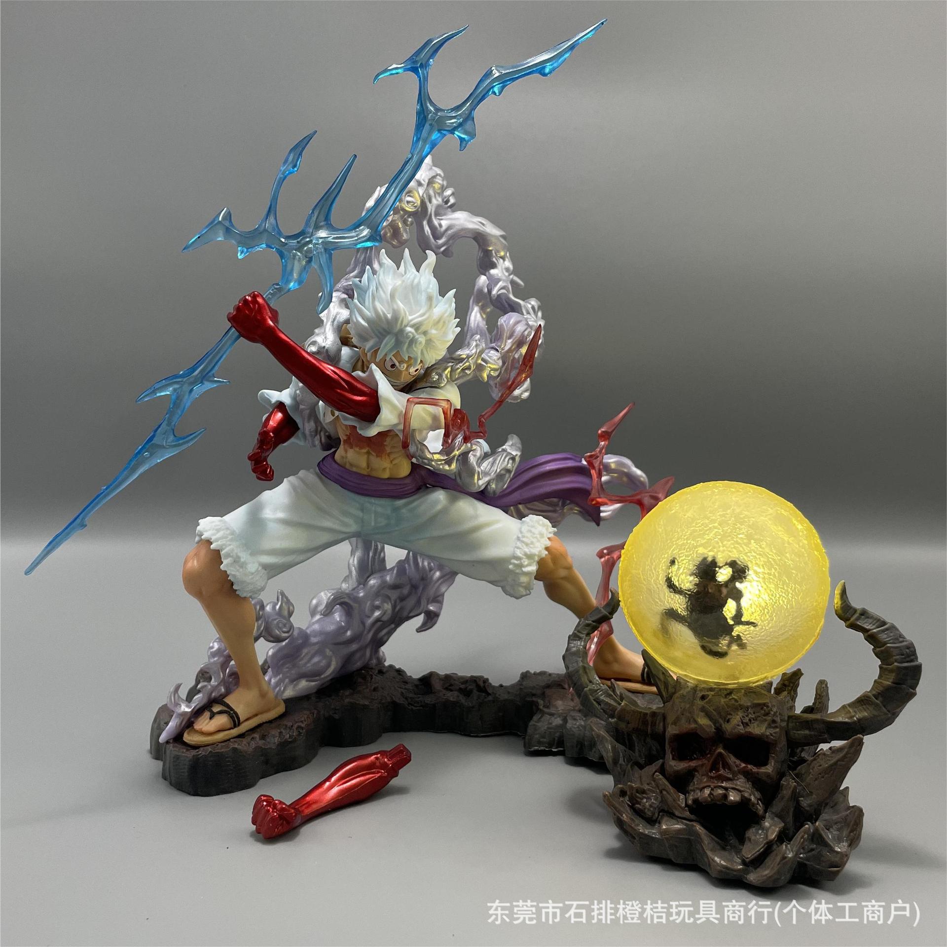Figura de Anime de One Piece, WINK Quinta Marcha, Lightning Nika Luffy con Luz Adicional 2.0, Versión Brillante, Venta al por Mayor