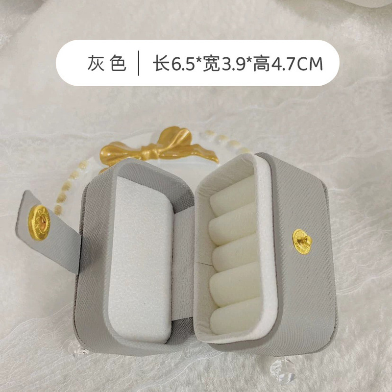 ポータブルジュエリーボックス収納ボックスミニ絶妙なイヤリングイヤリングリングボックストラベルポータブル小さなジュエリーボックス|undefined