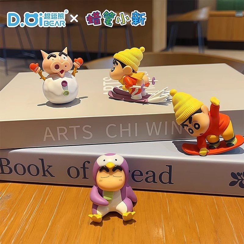 本物のクレヨンしんちゃん雪のロマンスシリーズブラインドボックス装飾品しんちゃん周辺アニメトレンドデスクトップ装飾品フィギュア|undefined