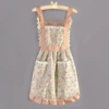 Suspenders, green small princess costume, floral print