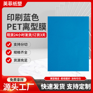 Single-Sided Blue Printed Pet Release Film Pet Polyester Film Anti-Adhesive Silicone High Temperature Resistant Film Sheet Matte