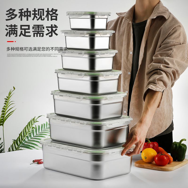 Capacious rectangular storage box stainless steel for commercial use