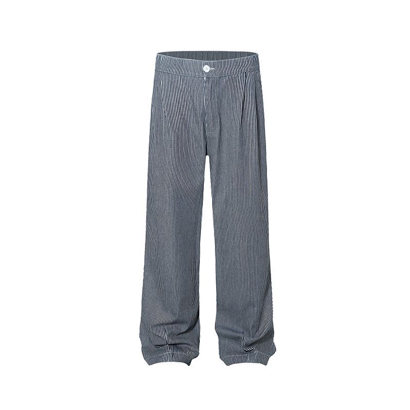 YON MODISH Herren 2024 Herbst Neue amerikanische Straße Trendy Loose Striped Casual Pants_voghion.com