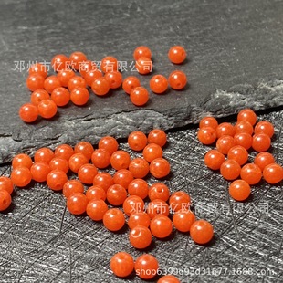 South Red Persimmon Red Chalcedony Scattered Beads Small Rice Beads Spacer Beads Jewelry with Beads Round Beads DIY Single Beads Handmade Bulk Batch