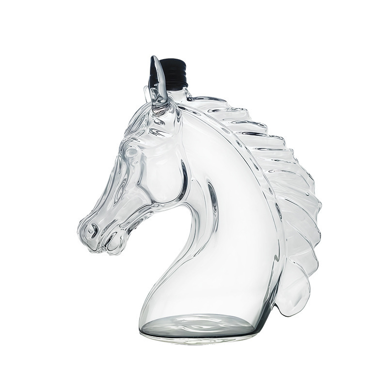 Decantador de Whisky con Forma de Cabeza de Caballo de Vidrio para Vino y Whisky image 7
