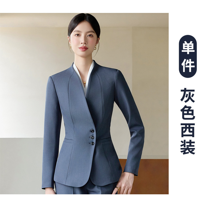 高端女士职业装西服西装套装正装女装时尚高级感中国移动工服8639|undefined