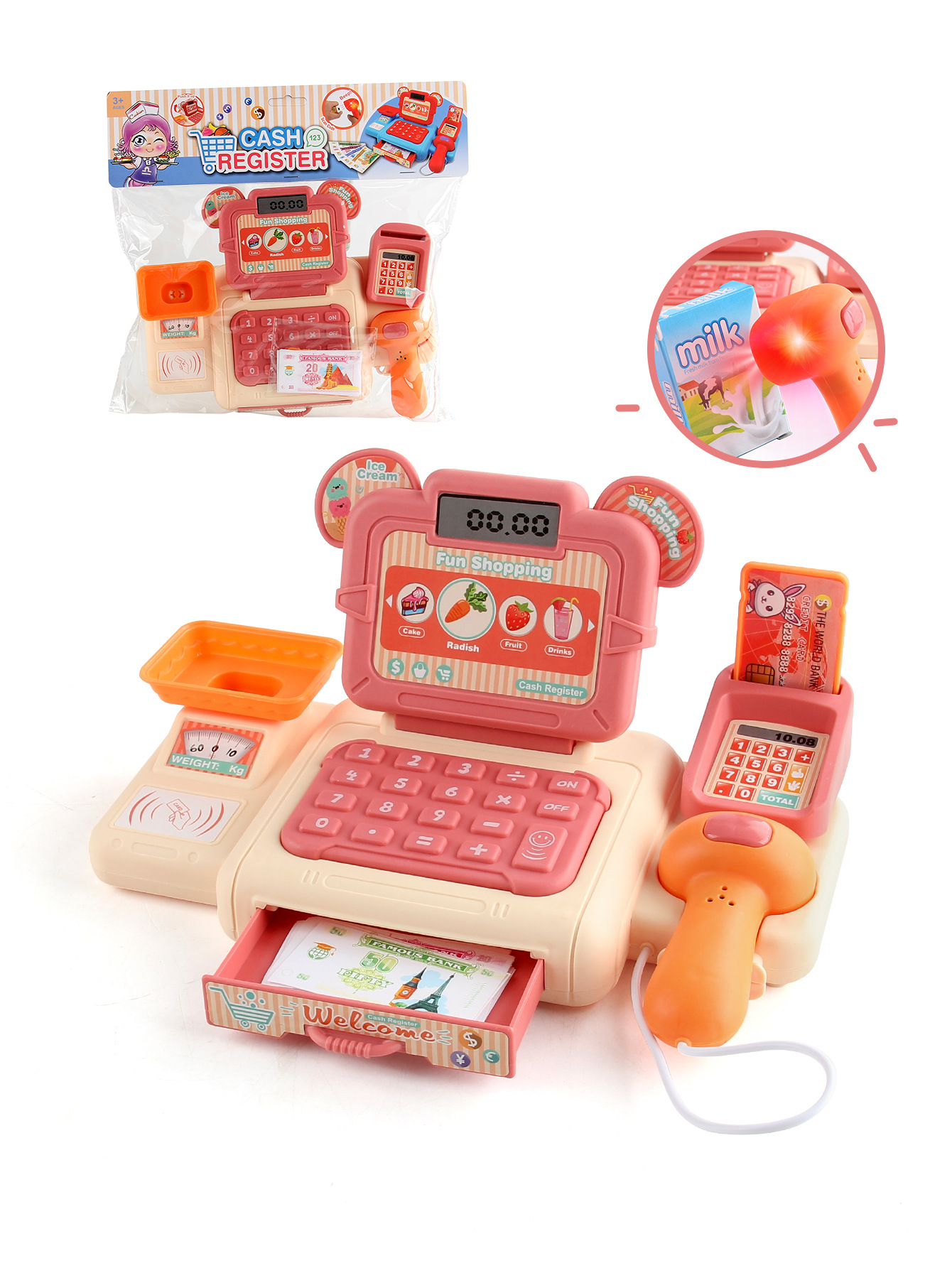 Simulation Shopping Cash House Toys Electronic Game Lighting And Sound Effects Supermarket Cashier Toys For Children Gifi O1Cn01Pumqzo1Ke9R7E4A6F !!2206776261188 0 Cib
