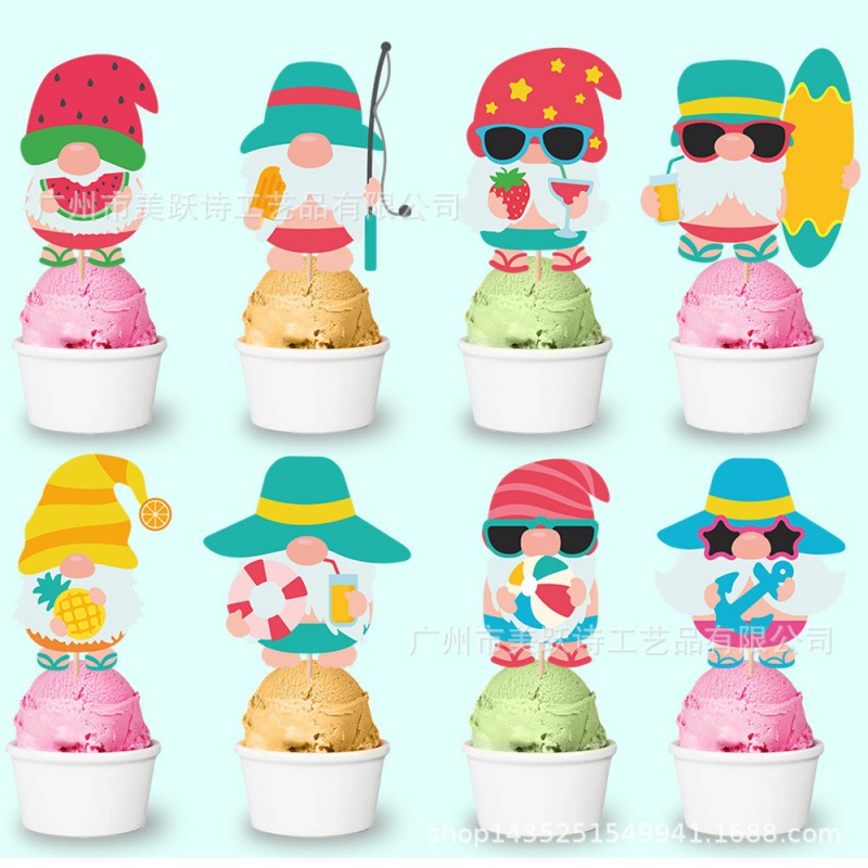 Fabricantes directamente para la decoración de la fiesta de verano tarjetas de tarjetas colgantes en espiral tarjetas de decoración de verano enano tarjetas colgantes