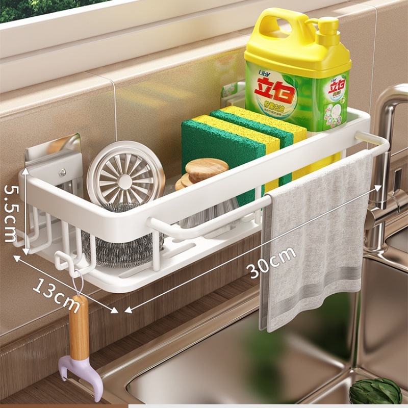 物置棚は穴を開けないでドアを開けた後に壁掛けして棚の多層の台所の食器棚の壁の調味料の物置棚を収納します。|undefined