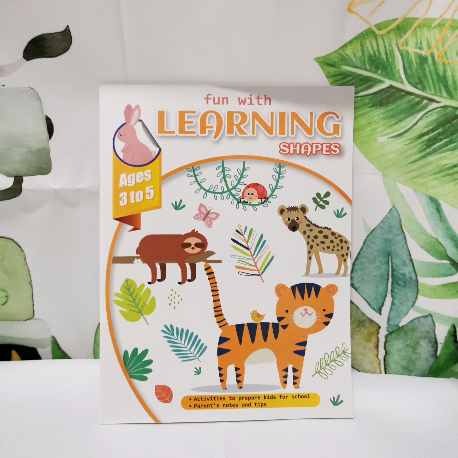 儿童英文图画本3-6岁纸质图书幼儿宝宝智力训练形状涂画填色绘本