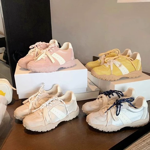 Кожаная версия виноградной мамы 7 см внутреннего увеличения повседневных кроссовок женская невидимая подтягивка с круглой головкой шнуровая обувь