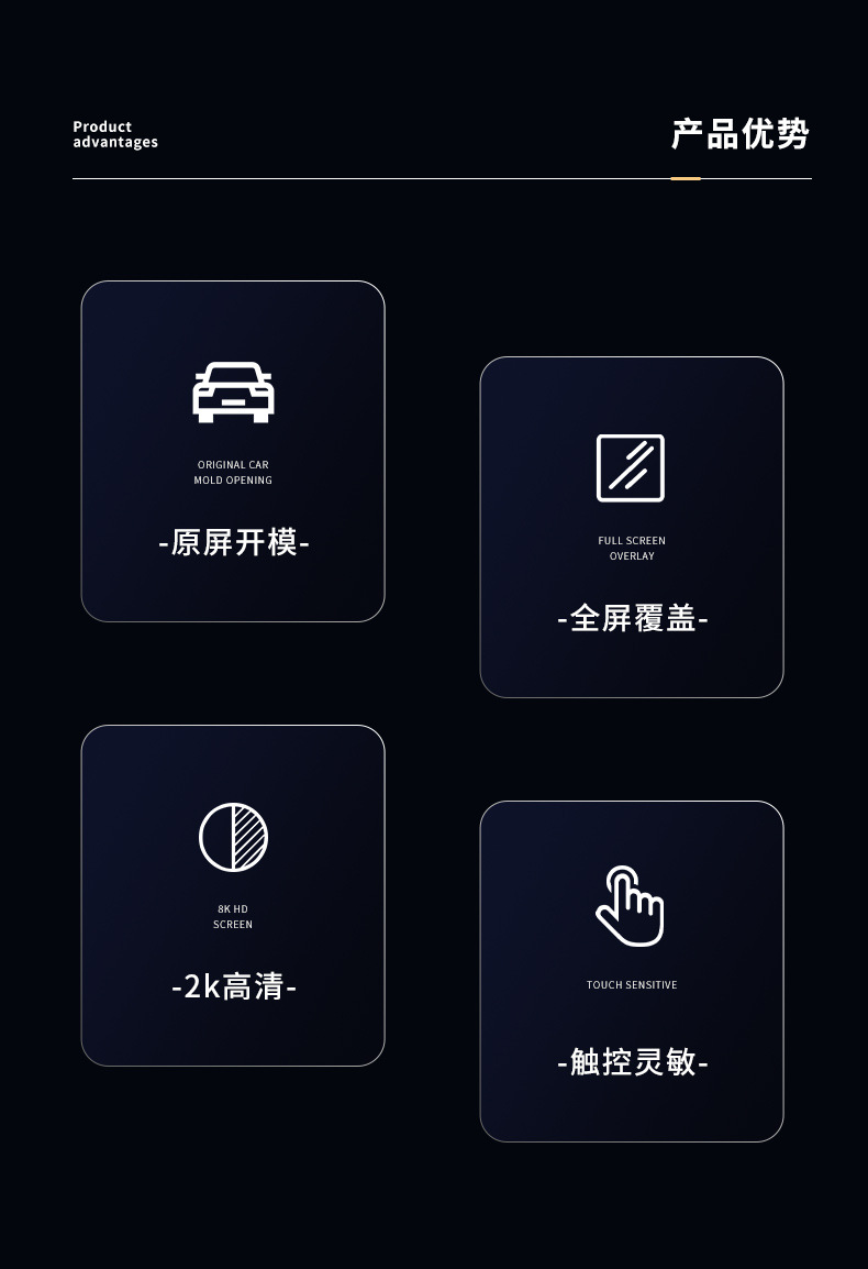Cross-Border Hot-Selling Tempered Glass Screen Protector for Geely Ex5 Central Control Navigation Instrument and Galaxy E5 Display Screen