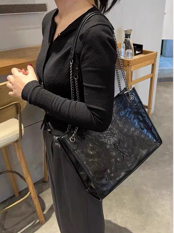 元工場の楊林niki shopping bagトートバッグ本革大容量レジ袋チェーン放浪バッグ|undefined