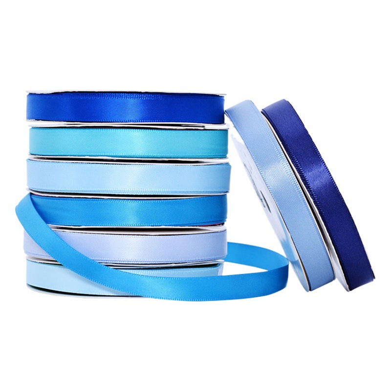 Yao Ming 0,5 cm arco cinta embalaje cinta de poliéster flor caja de regalo accesorios de embalaje cinta lisa de doble cara