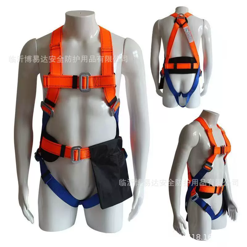 丙纶高强双背安全带防坠落悬挂5点式大钩高空作业安全带1.5m批发