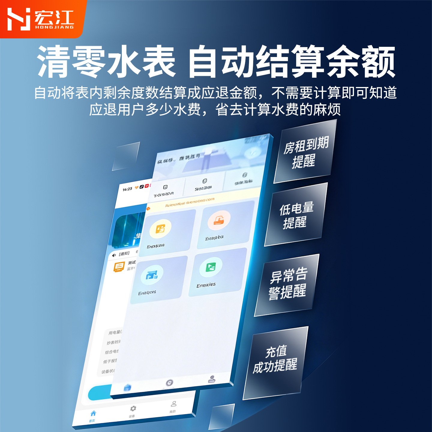 Счетчик воды Hongjiang 4-point для холодной воды