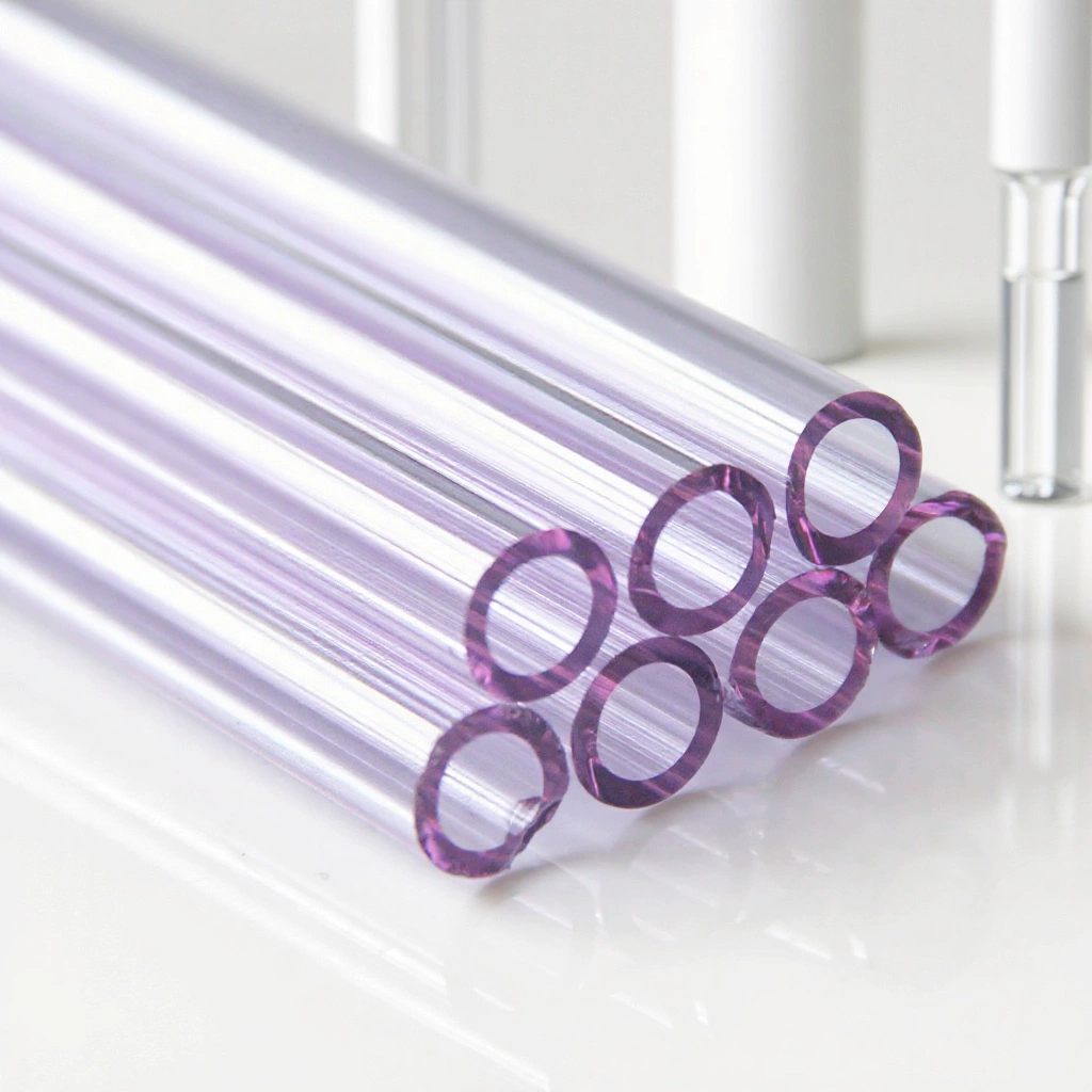 Хит продаж Xiaohongshu: цветная фиолетовая трубка из высокоборосиликатного стекла, крупногабаритная, термостойкая, двухсторонняя, без дна
