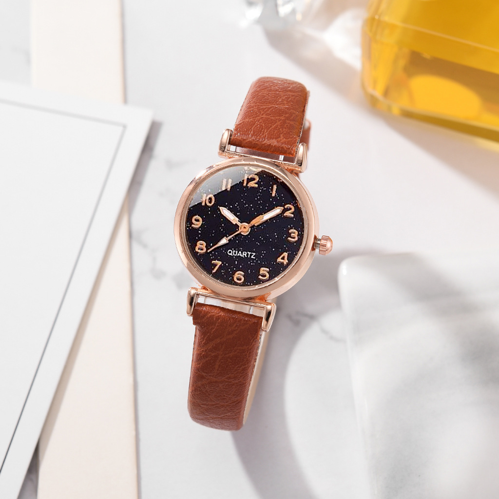 New Ins Disc Casual Women's Watch Fashion All-match Simple Student Quartz Women's Watch Wristwatch Set_voghion.com